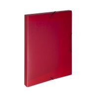 oxybag Heftbox mit Gummizug PP DIN A4 OPALINE rot