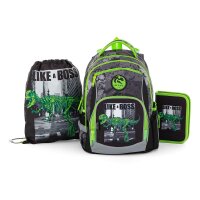 oxybag Schulrucksackset 3-teilig OXY GO Dinosaurier