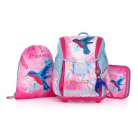 oxybag Schultaschenset 3-teilig PREMIUM LIGHT Colibri...