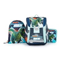 oxybag Schultaschenset 3-teilig PREMIUM LIGHT Dino T-REX