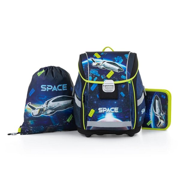 oxybag Schultaschenset 3-teilig PREMIUM LIGHT Spaceshuttle