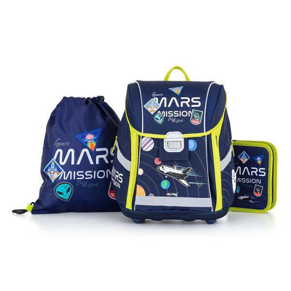 oxybag Schultaschenset 3-teilig PREMIUM LIGHT Mars Mission