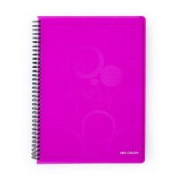 oxybag Collegeblock A5 PP liniert 60 Blatt NEO COLORI rosa