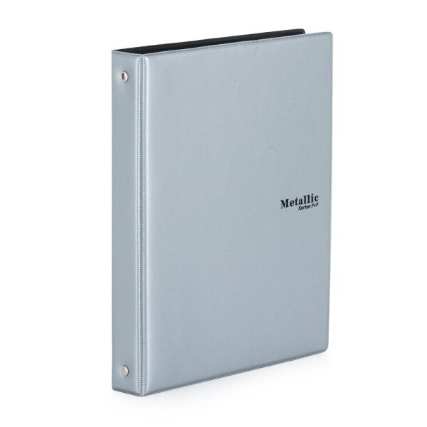 oxybag Notiz-Ringbuch A5 100 Blatt liniert METALLIC silver
