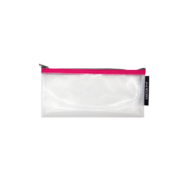 oxybag Reißverschluss-Tasche DL transparent rot