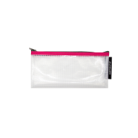 oxybag Reißverschluss-Tasche DL transparent rot
