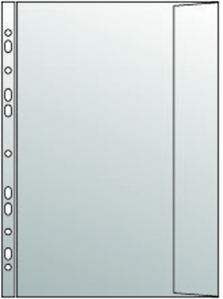 KARTON P+P Klarsichthülle A4 mit Klappe PP 120my, 10 Stück