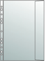 KARTON P+P Klarsichthülle A4 mit Klappe PP 120my, 10...