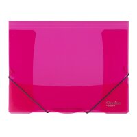 oxybag Dreiflügelmappe A4 mit Gummizug OPALINE rot