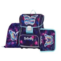 oxybag Schultaschenset 3-teilig PREMIUM COOL Butterfly...