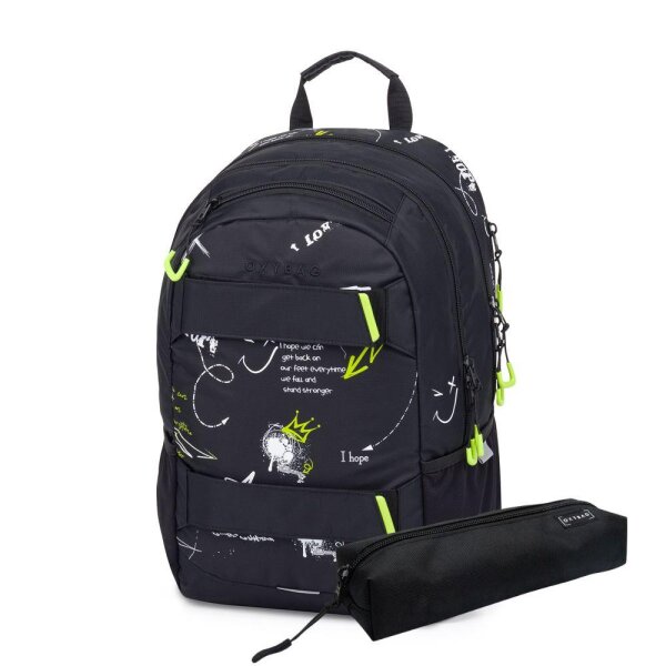 oxybag Schulrucksack OXY SPORT Graffiti + Etui
