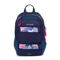oxybag Schulrucksack OXY SPORT Flowers blue + Etui