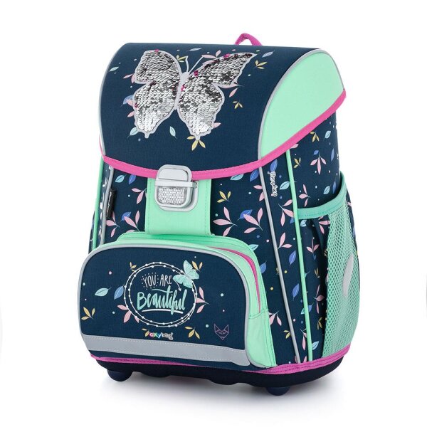 oxybag Schulranzen PREMIUM COOL Butterfly purple