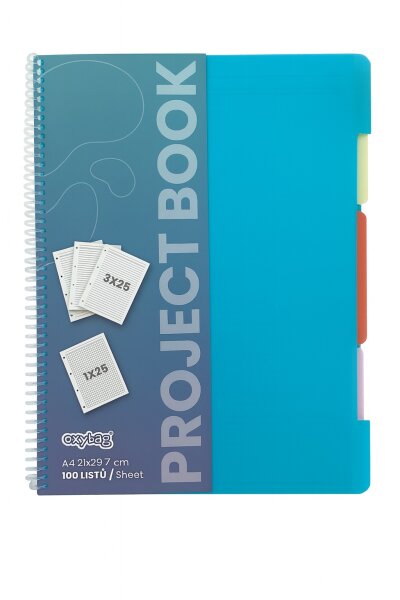 oxybag Collegeblock 4 × 25 Blatt liniert/kariert mit Register