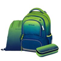 oxybag Schulrucksackset 3-teilig OXY NEXT Ombre green
