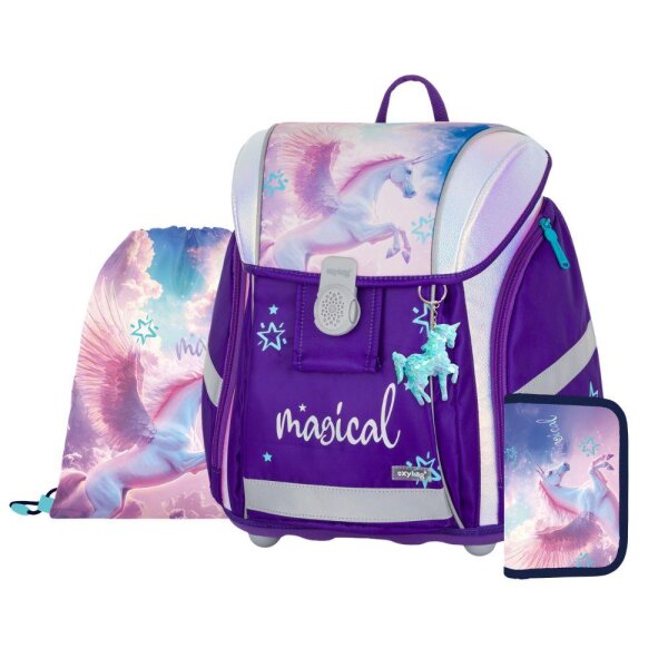 oxybag Schultaschenset 3-teilig PREMIUM LIGHT Unicorn Magical