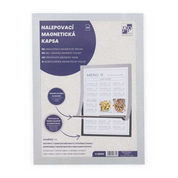 KARTON P+P Info-Rahmen magnetisch A4 silber