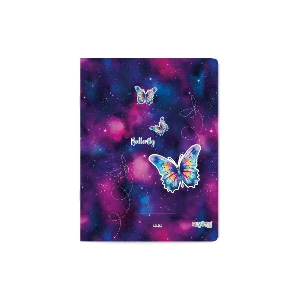 oxybag Schulheft DIN A4 liniert 8mm 40 Blatt Butterfly Magical