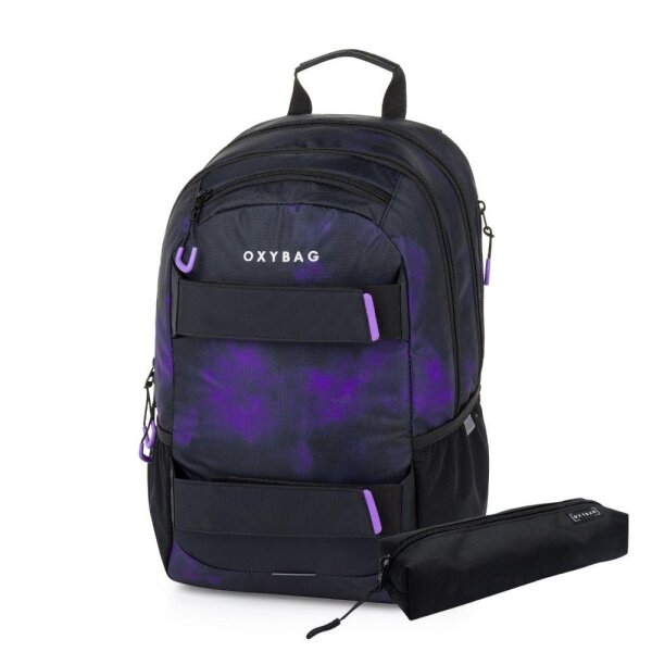 oxybag Schulrucksack OXY SPORT Grunge purple + Etui