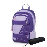 oxybag Schulrucksack OXY SPORT Purple Geometric + Etui