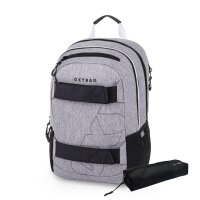 oxybag Schulrucksack OXY SPORT grey + Etui