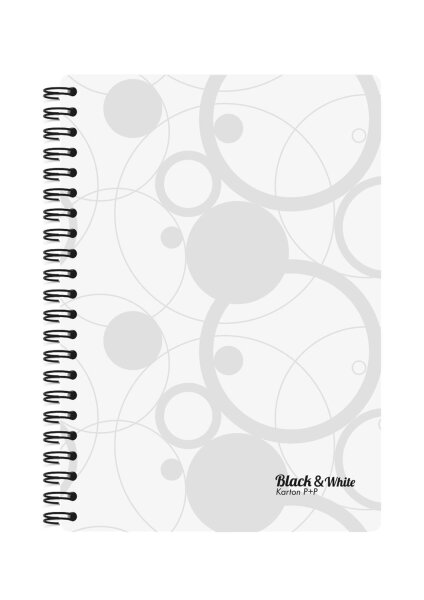 oxybag Collegeblock A4 PP liniert 60 Blatt BLACK AND WHITE white