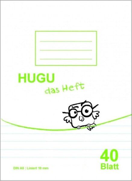 HUGU Schulheft A5 liniert 10 mm 40 Blatt