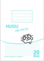 HUGU Schulheft A5 karriert 5mm mit Rahmen 20 Blatt