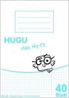 HUGU Schulheft A5 karriert 5mm mit Korrekturrand 40 Blatt