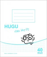 HUGU Schulheft Quart hochkariert 7 x 9 mm 40 Blatt