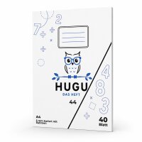 HUGU Schulheft A4 kariert 5mm mit Rahmen 40 Blatt